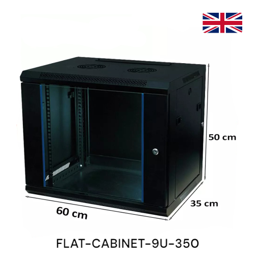 DATA CABINET  FLAT PACK WALL MOUNT DATA CABINET BLACK 2