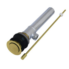 Kingston Brass Fauceture KS8107 Pop-Up Drain without Overflow Brushed Brass 10.13 x 2.13 x 2.13