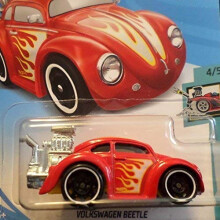 Hot Wheels RED TOONED Series Volkswagen K  fer mit Seitenflammen