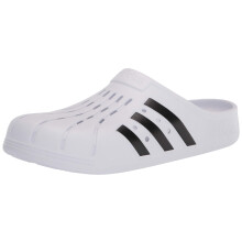 adidas Unisex Adilette Clog Slide Sandal Footwear White/Core Black/Footwear White 11 US Men