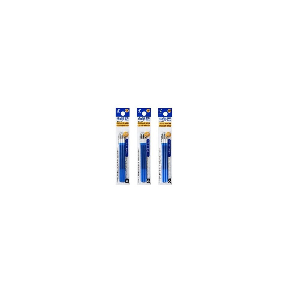 Pilot Gel Ink Refills for FriXion Ball 3 Gel Ink Multi Pen & FriXion Ball Slim 038 Gel Ink Pen  0.38mm  Blue Ink  3 Packs 9 refills total Value Set