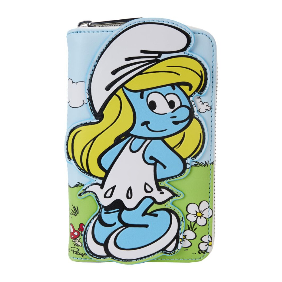 Loungefly Lafig Smurfs Smurfette Cosplay Zip Around Wallet, Blue, Onesize, Blu, Onesize