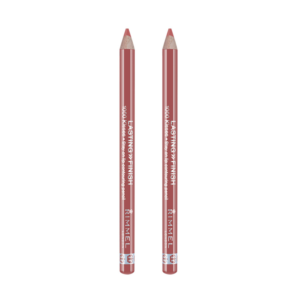 Rimmel  Lasting Finish 1000 Kisses Lip Liner  Blushing Nude 2 Count (Pack of 1)