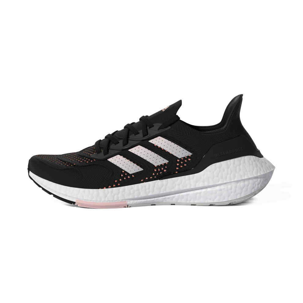 adidas Women's Ultraboost 22 Running Shoe  Black/Clear Orange/Crystal White  10
