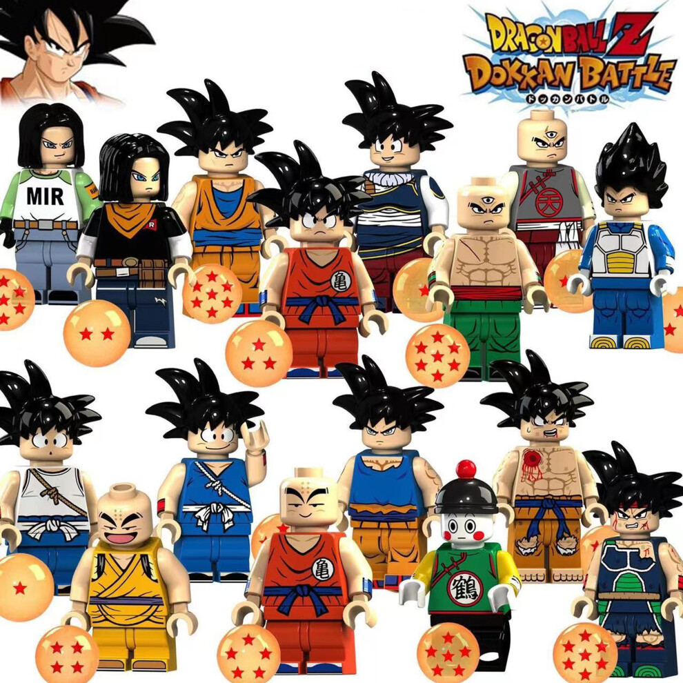 Bonxaif (16Pcs Anime Dragon Ball -C) Anime Dragon Ball Collect Children's Toys Mini Figures Fit Lego