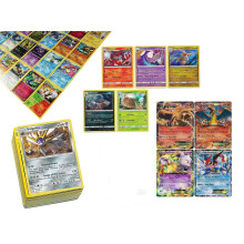 Pokemon TCG: 100-Karten-Set, selten, gew hnlich, Unc Holo mit 2 Ex-Karten