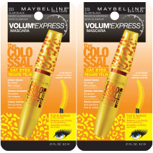Maybelline New York Volum Express The Colossal Cat Eyes, abwaschbare Wimperntusche, Makeup Glam Black, 2 St ck, abwaschbares Glam Black