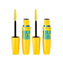 Maybelline Volum' Express The Colossal Waterproof Mascara Makeup Volumizing No Clump Mascara Glam Black 0.31 Fl Oz (Pack of 2)