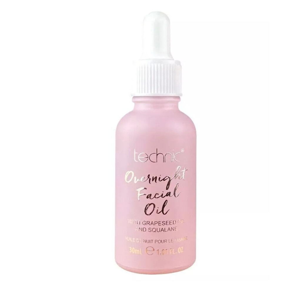 Technic Overnight Facial Oil Grapeseed Oil Squalane Nourish Hydrate