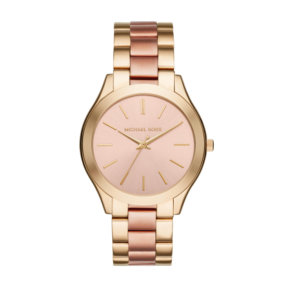 Michael Kors Slim Runway Three-Hand Two-Tone Stainless Steel Women's Watch (Model: MK3493)