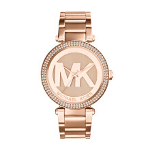 Michael Kors Parker Three-Hand Rose Gold-Tone Stainless Steel Women's Watch (Model: MK5865)