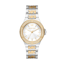Michael Kors Lennox Damenuhr mit drei Zeigern und zweifarbigem Edelstahlarmband (Modell: MK7338)