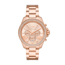 Michael Kors Wren Chronograph Damenuhr aus ros goldfarbenem Edelstahl (Modell: MK7430)