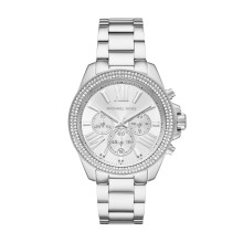Michael Kors Wren Chronograph Damenuhr aus silberfarbenem Edelstahl (Modell: MK7429)