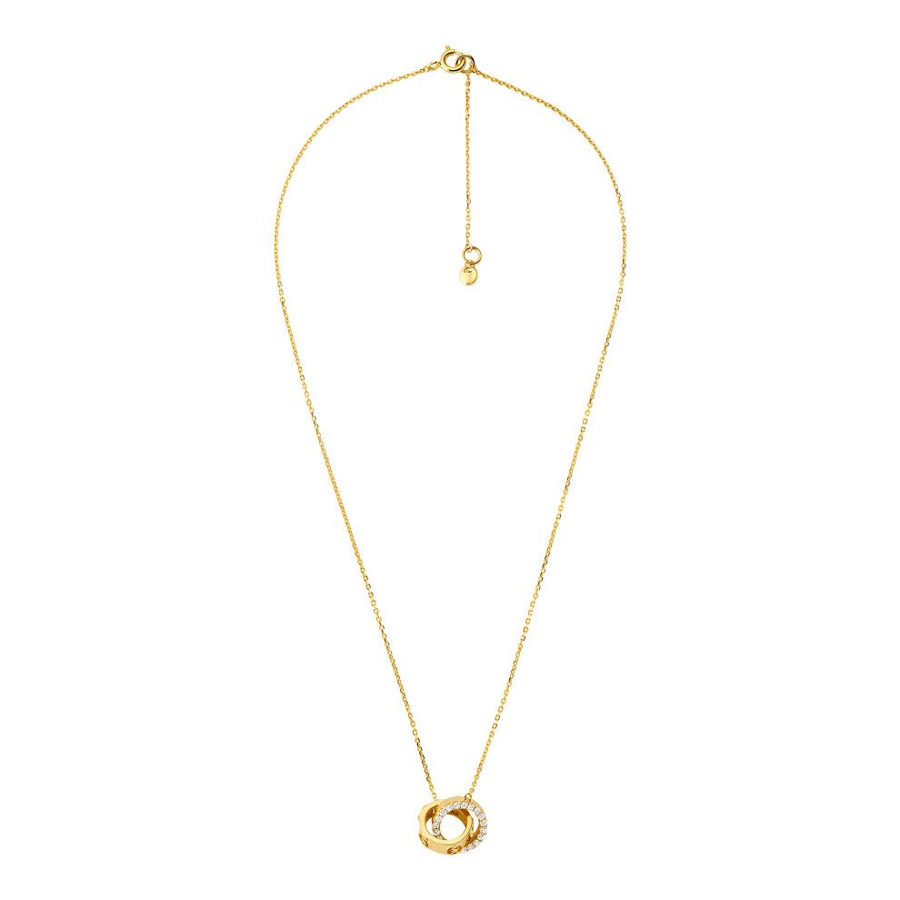 Michael Kors Women's 14K Gold-Plated Sterling Silver Interlocking Necklace