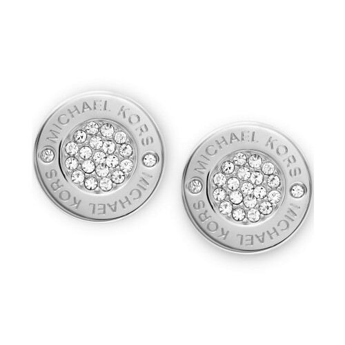 Michael Kors Michael Kors Silverfärgade Logo Pave Stud Örhängen 1