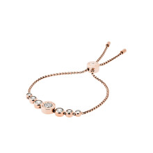 Michael Kors roestvrijstalen en zirkonia kettingarmband voor dames Kleur: ros?goud (model: MKJ5336791)