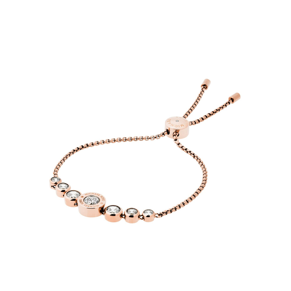 Michael Kors Stainless Steel and Cubic Zirconia Chain Bracelet for Women  Color: Rose Gold (Model: MKJ5336791)