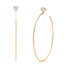Michael Kors Stainless Steel and Cubic Zirconia Hoop Earrings for Women  Color: Gold (Model: MKJ7900710)