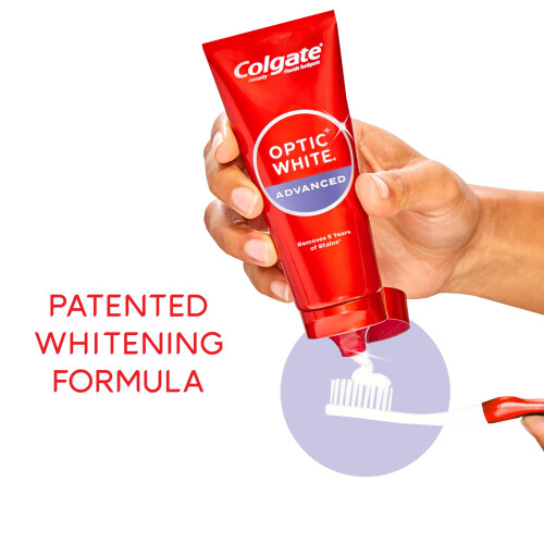 Colgate Pâte dentifrice Colgate Optic White Advanced, 2% Peroxyde d'Hydrogène, Blanc Éclatant, 4,5 Oz, 2 Pack 1