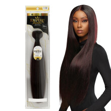 Pacotes Sensationnel Empire - cabelo humano liso 10a sem emaranhados - 1 pacote (18 polegadas, NATURAL/NEGRO)