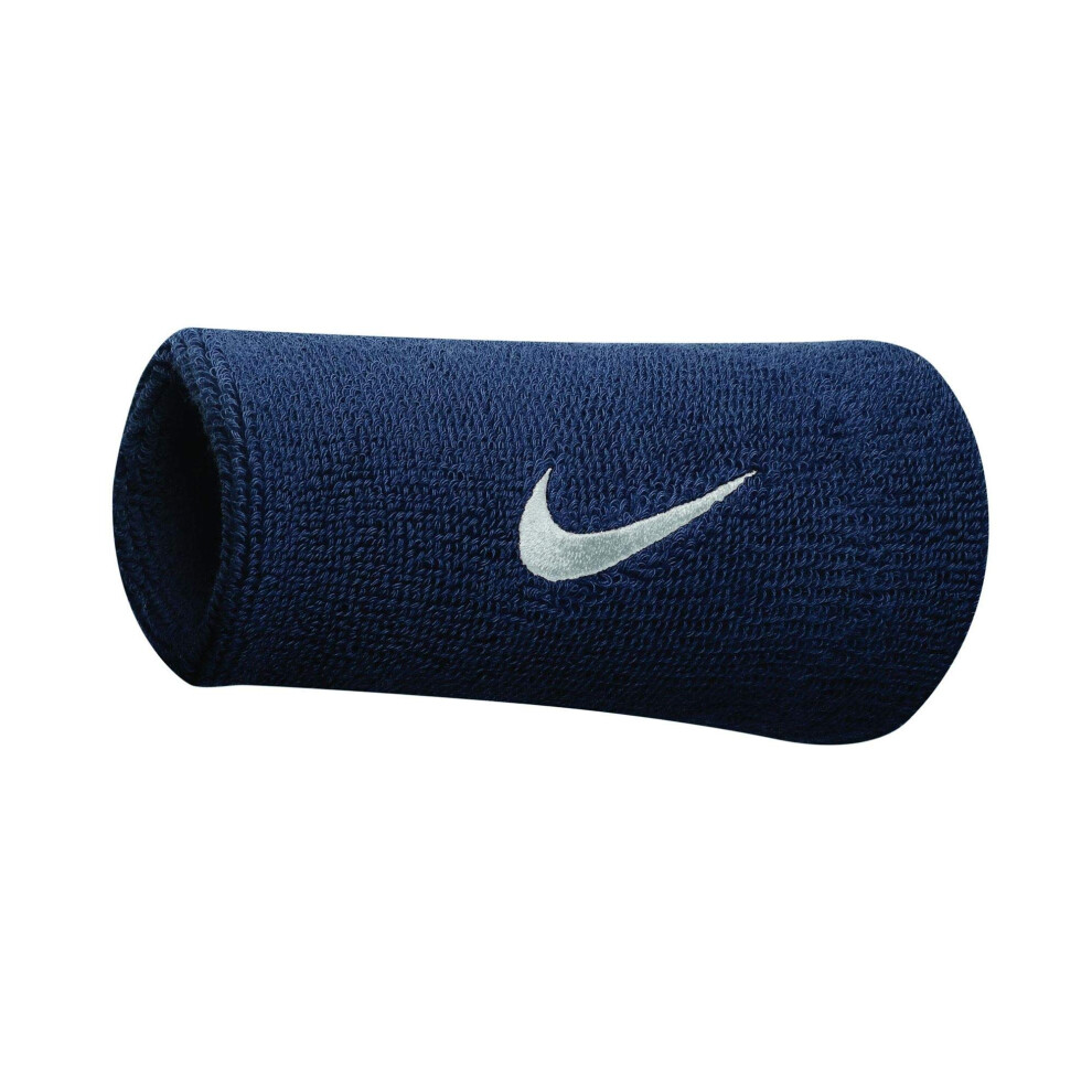 Bracelets Nike Swoosh double largeur (Obsidienne/Blanc OSFM)