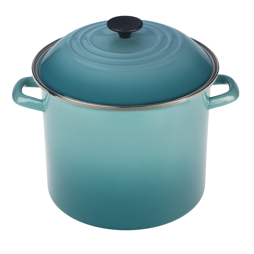 Le Creuset Enamel On Steel Stockpot  8 qt.  Caribbean