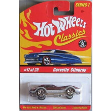 Hot Wheels Classics Serie 1 Corvette Stingray VIOLA CHIARO 17/25 #17 Auto da collezione pressofusa in scala 1:64 con una speciale vernice Spectra