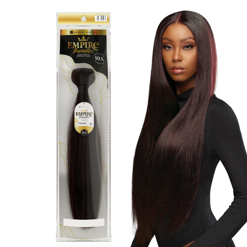 Pacotes Sensationnel Empire - cabelo humano liso 10a sem embaraços para trancinhas - 1 pacote (10 polegadas, NATURAL)