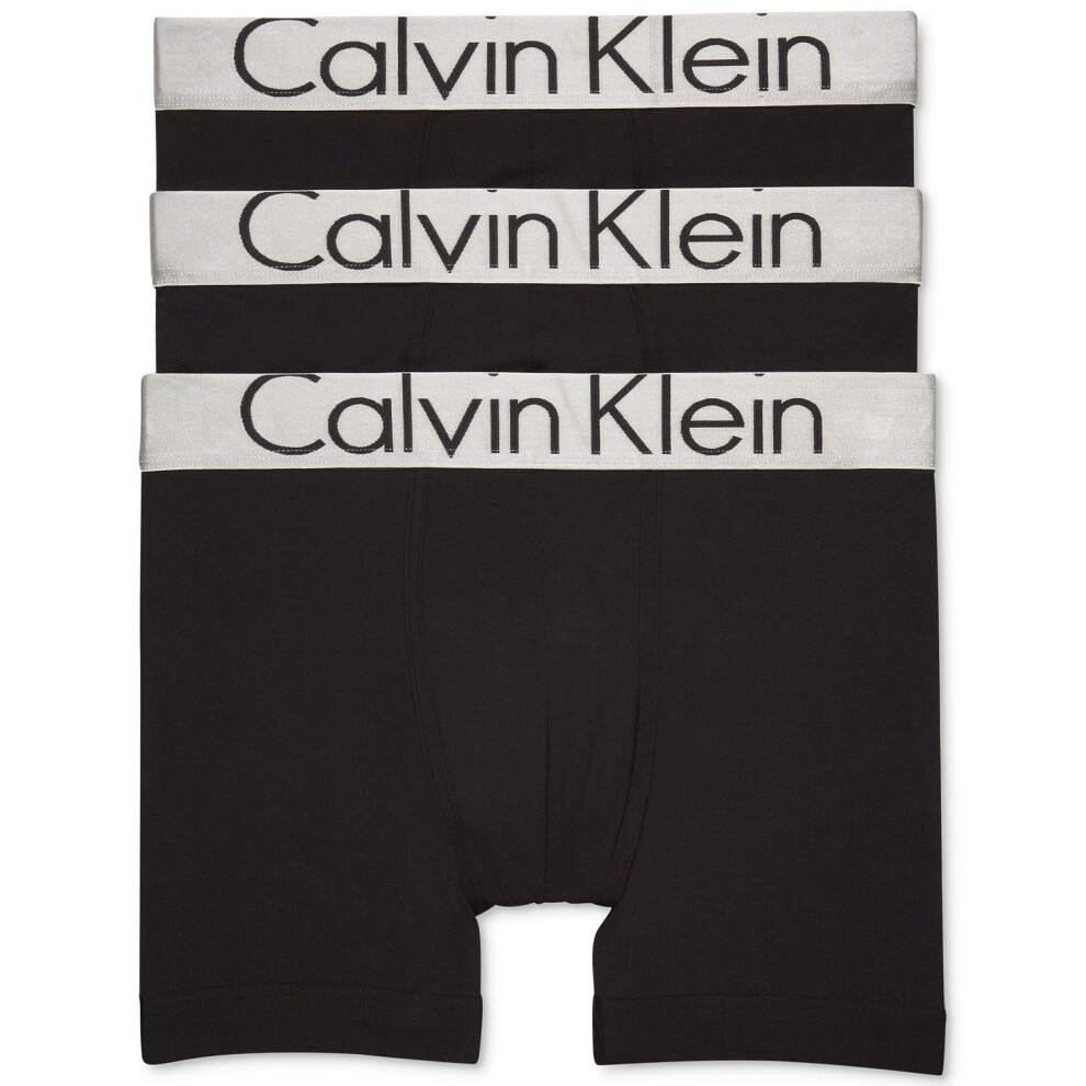 Calvin Klein Men's Underwear Steel Micro Boxer Briefs  Black/Black/Black  Medium