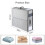 4-Pack Bed Sheet Organizers with Handles & Windows Foldable Grey 2