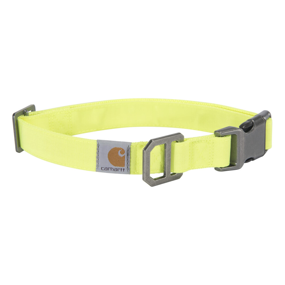 carhartt Nylon Duck Dog collar  Fully Adjustable Durable 2-Ply cordura Nylon canvas collars for Dogs  Brite Lime  Medium