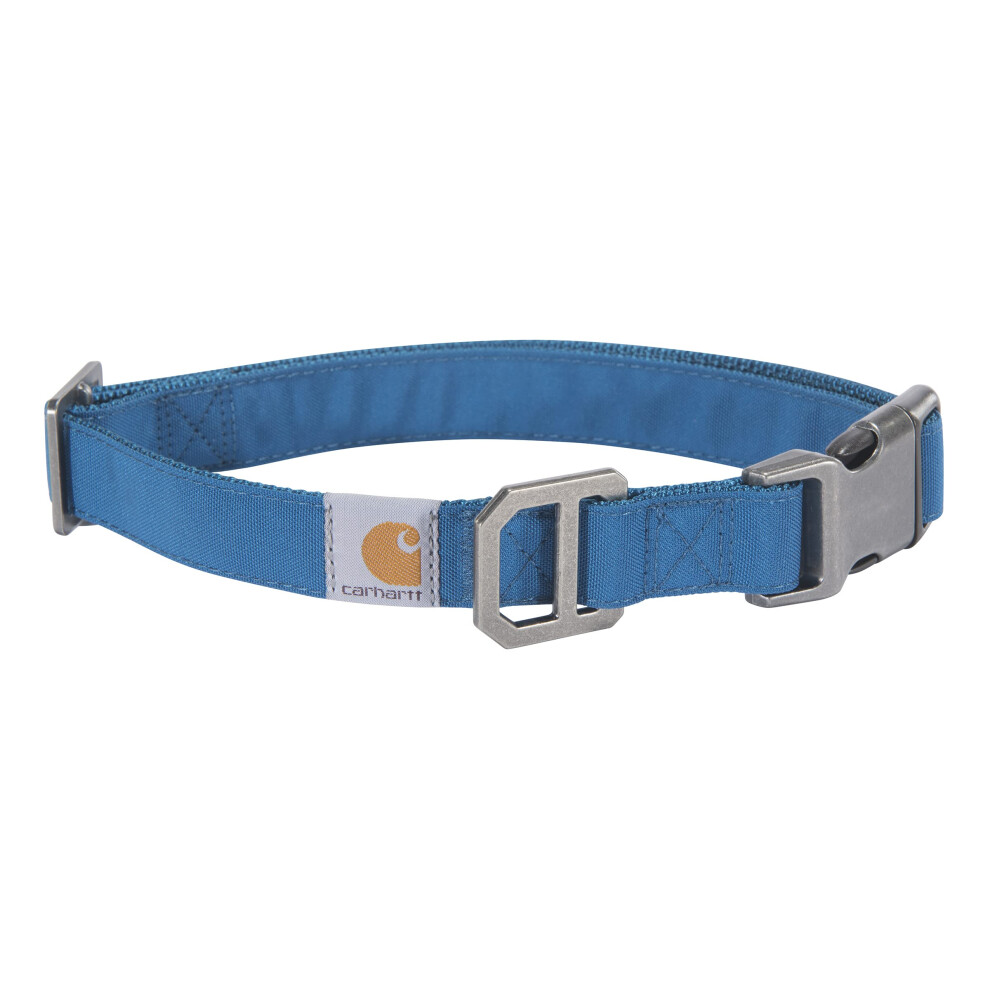 carhartt Nylon Duck Dog collar  Fully Adjustable Durable 2-Ply cordura Nylon canvas collars for Dogs  Marine Blue  Medium