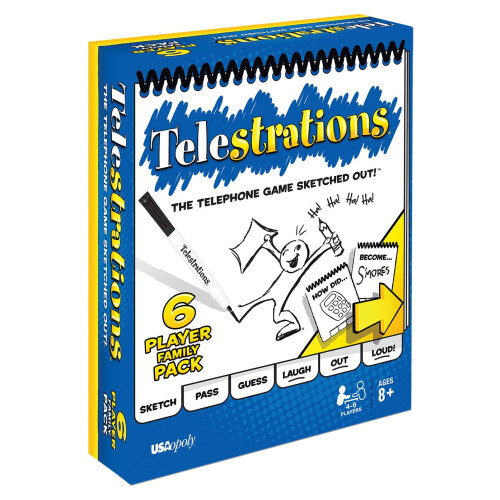 USAopoly USAopoly Telestrations ???t?t?p? 6 ?a??t?? | ?????e?e?a?? ?p?t?ap???? ?a????d? | ??a ??as?edast??? ?????e?e?a?? ?a????d? ??a ?a?d?? ?a? ??????e? | ? ? 2