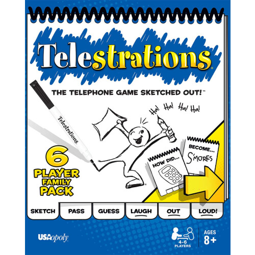 USAopoly USAopoly Telestrations ???t?t?p? 6 ?a??t?? | ?????e?e?a?? ?p?t?ap???? ?a????d? | ??a ??as?edast??? ?????e?e?a?? ?a????d? ??a ?a?d?? ?a? ??????e? | ? ?