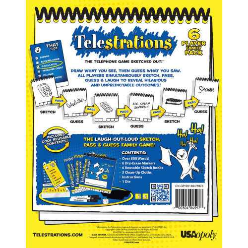 USAopoly USAopoly Telestrations ???t?t?p? 6 ?a??t?? | ?????e?e?a?? ?p?t?ap???? ?a????d? | ??a ??as?edast??? ?????e?e?a?? ?a????d? ??a ?a?d?? ?a? ??????e? | ? ? 1