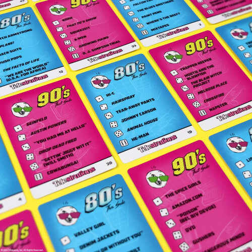 USAopoly Telestrations 80s/90s Πακέτο Επέκτασης | 600 Καταπληκτικές Λέξεις, Φράσεις, και Αναφορές 2