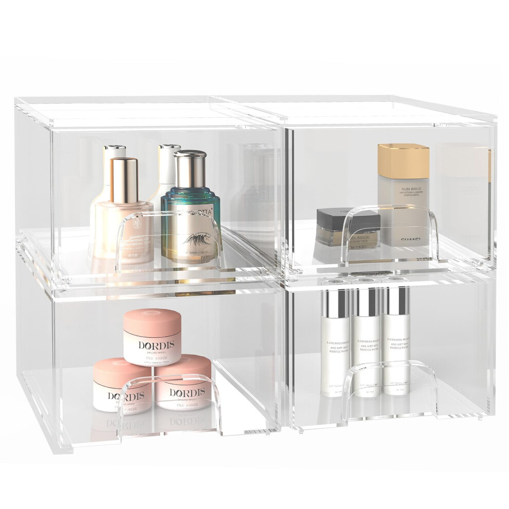 4pcs Acrylic Storage Drawer Rack For Bathroom Vanity Kitchen Home-image-OPC-PGRYB8P-NEW