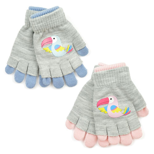 A2Z Kids 2 Pack Winter Bird Gloves Age 5-13