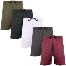 (5-6 Years, Set 1) A2Z Kids Boys 5 Pack Athletic Mesh Sports Shorts