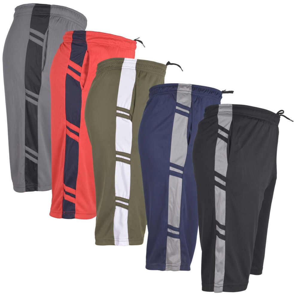 (11-12 Years, Set 4) A2Z Kids Boys 5 Pack Athletic Mesh Sports Shorts