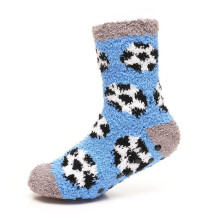 (3-6 Years (9-12), Football) Kids Soft Fluffy Non-Slip Socks Age 3-14 Years