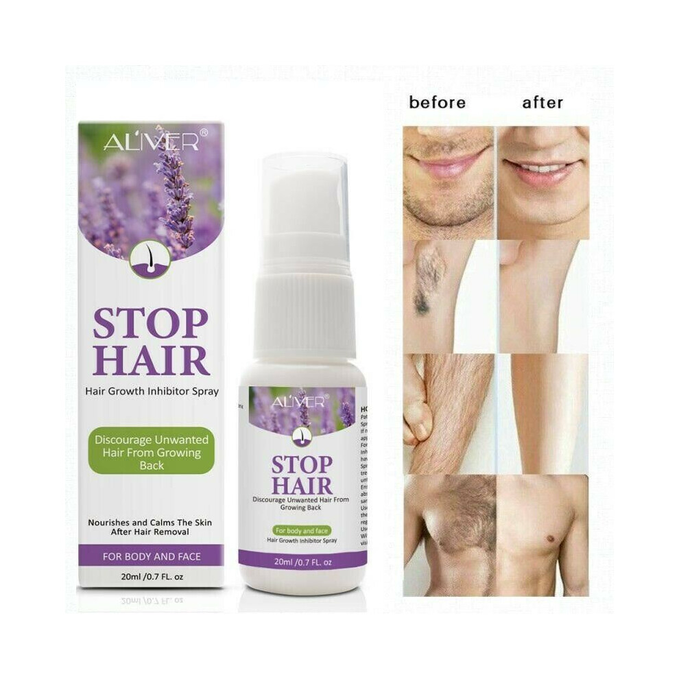 Aliver Permanent Hair Growth Inhibitor Spray, Painless Hair Removal