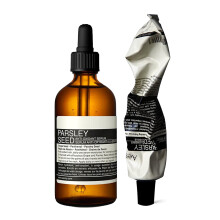 Aesop Persilja Seed Anti-Oxidant Serum + Cleansing Masque | Rengr p djupet mjuk och terfukta huden | Parabenfri + Cruelty-Free | 3,4 oz + 2,4