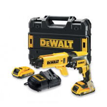 DEWALT borstelloze gipsplaatschroevendraaier 18V XR 5Ah Li-Ion draadloos met 2 batterijen en oplader in koffer TSTAK DCF620P2K-QW