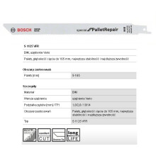 BOSCH BRZESZCZOT DO PIŁY SZABLASTEJ S1125VFR 225mm METAL /5szt.