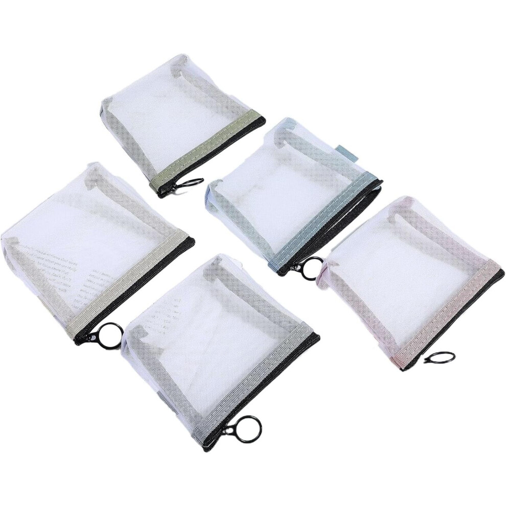 Mesh Zipper Bags | 5X Large Capacity Portable Tote Organizer - Toiletry Traveling Bag, Cosmetics Jewelry Case for Women, Outdoor Vacation, Girls