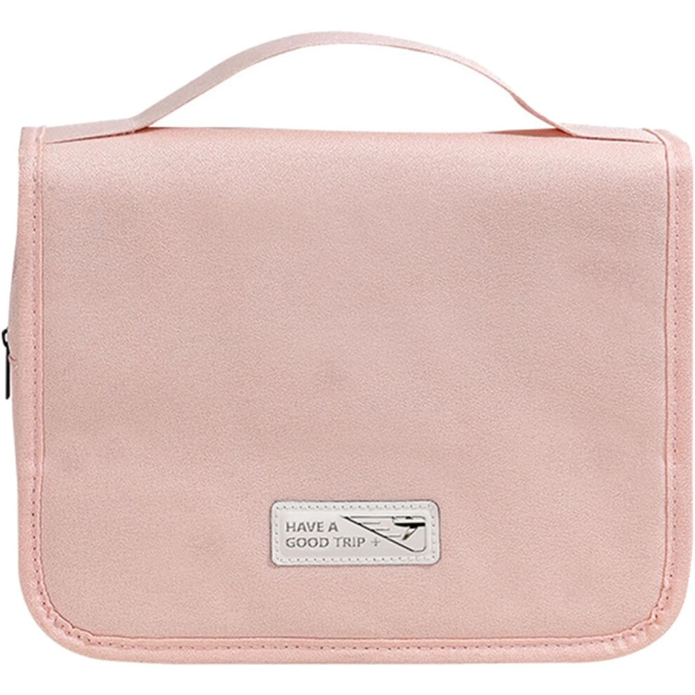 (Pink) Travel Size Toiletries Bag - Travel Cosmetic Bag with Hook | Packing Organizers for Toiletries, Cosmetic Container, Travel Organizer for Women Men