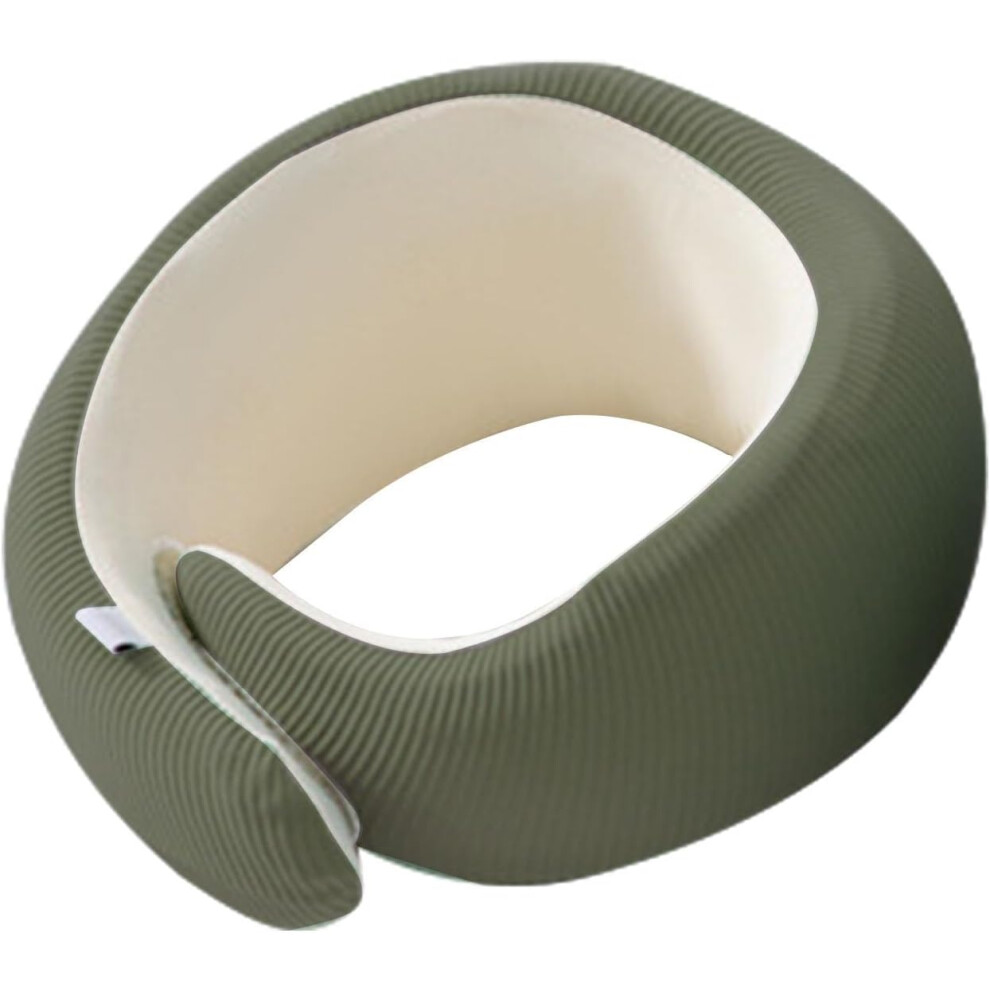 (L, Green) Airplane Travel Pillow | Foam Travel Neck Pillow,Travel Neck Pillow U-Shaped Pillow Soft Airplane Neck Pillow For Planes,Car, Train, B Dark/Green