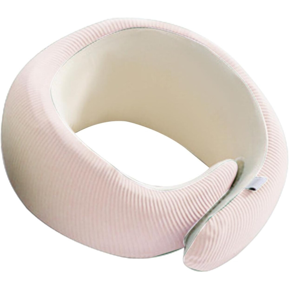 (M, ) Airplane Travel Pillow | Foam Travel Neck Pillow,Travel Neck Pillow U-Shaped Pillow Soft Airplane Neck Pillow For Planes,Car, Train, Bus Tri Pink